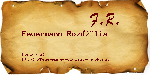 Feuermann Rozália névjegykártya